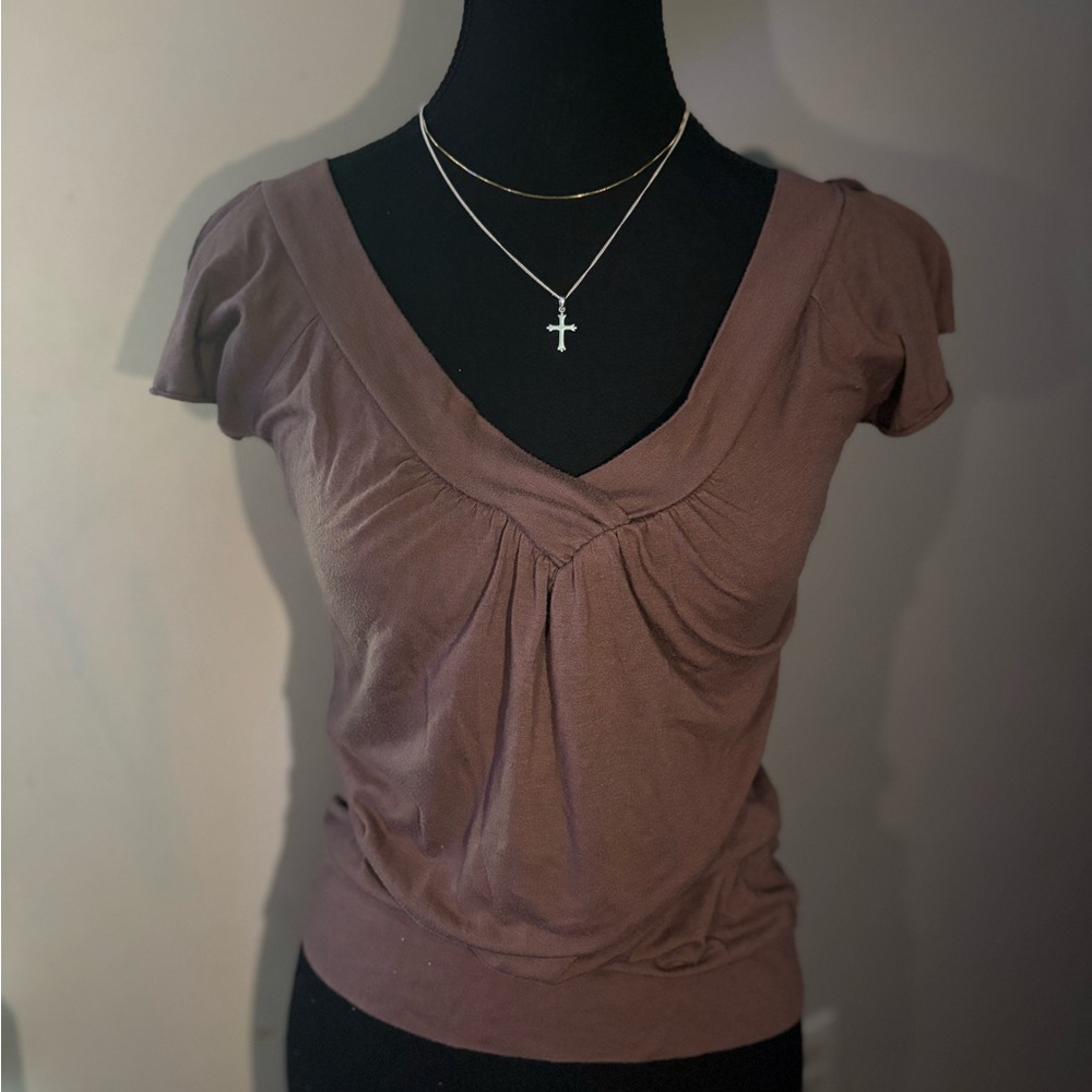 ☀️3/$20 Y2K brown top